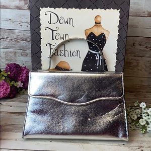 Vintage 1960’s HL USA, Silver Purse, Formal Bag, Hand bag,
